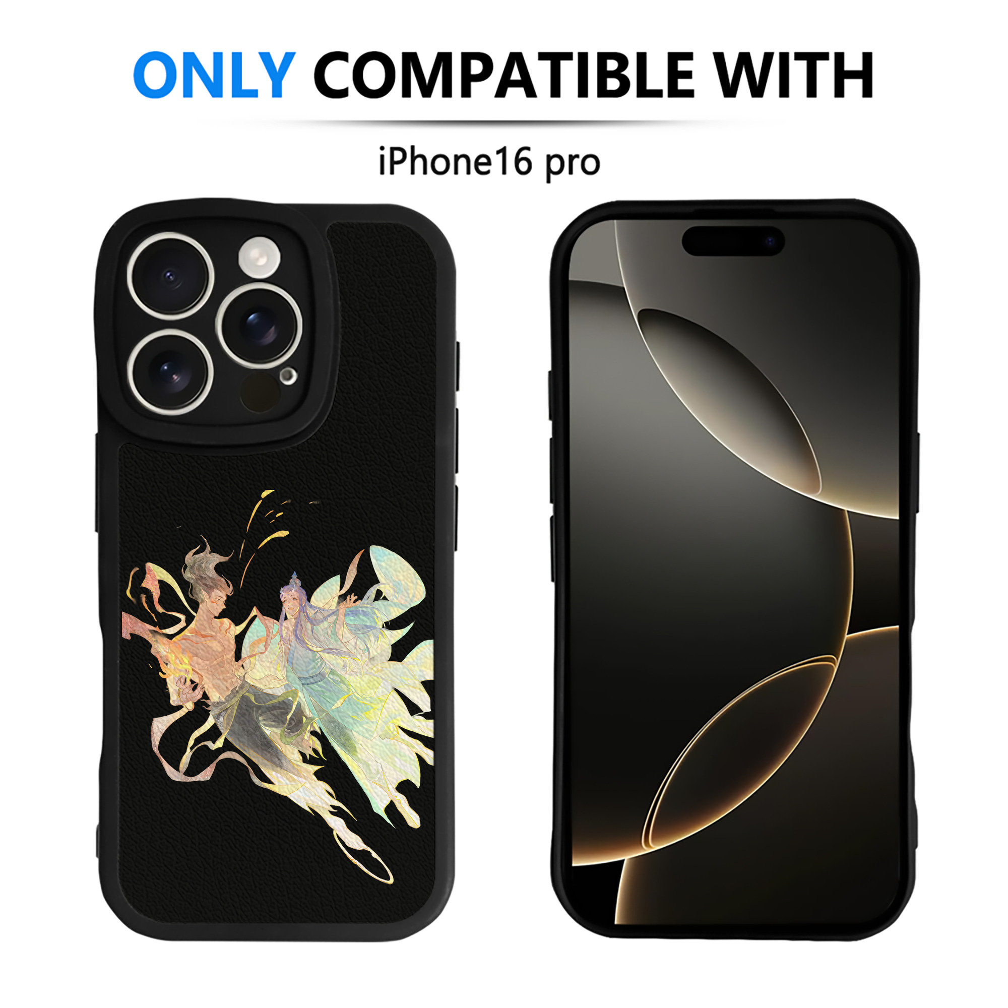 （画像用） Ne Zha 2 ナタ 魔童の大暴れ 【iPhone 16シリーズ対応】シリコンスマホケース（レザー調） 材質：シリコン